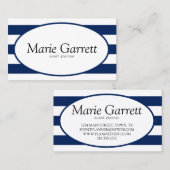 クラシックネイビストライプー 名刺 (正面/裏面)