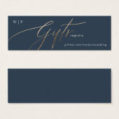 クラシックネイビーエレガントブルー白金ゴールドギフトReg (正面&裏面)