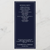 クラシックネイビーシルバー結婚式 プログラム (裏面)