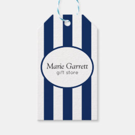 クラシックネイビーストライプビジネス ギフトタグ