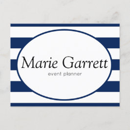 クラシックネイビーストライプマーケティング シーズンポストカード