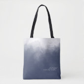 クラシックネイビーブルースモークウェディングギフト トートバッグ (正面)