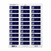 クラシックネイビーブルーバニーラビットバーズデダムデルフト ラベル (フルシート)