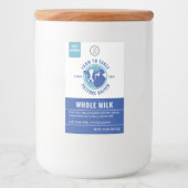 クラシックネイビーブルー乳牛の頭のロゴミルクラベル フードラベル (正面)