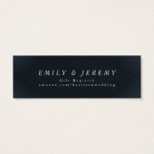 クラシックネイビーブルー書道モノグラム結婚ズ (裏面)