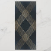 クラシックネイビーブルー書道モノグラム結婚ズ プログラム (裏面)