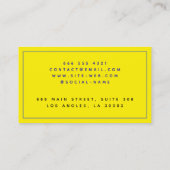 クラシックネイビーブルー&金ゴールドモノグラム コーリングカード (裏面)