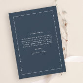 クラシックネイビー結婚ブルーの写真 サンキューカード