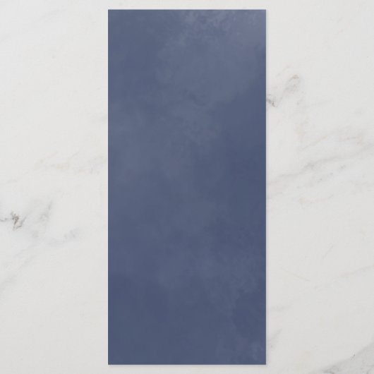 クラシックネイビー結婚ブルースモークのディナー メニュー (裏面)