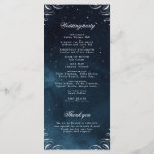 クラシックネイビー銀書道結婚式 プログラム (裏面)