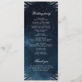 クラシックネイビー銀書道結婚式 プログラム (裏面)