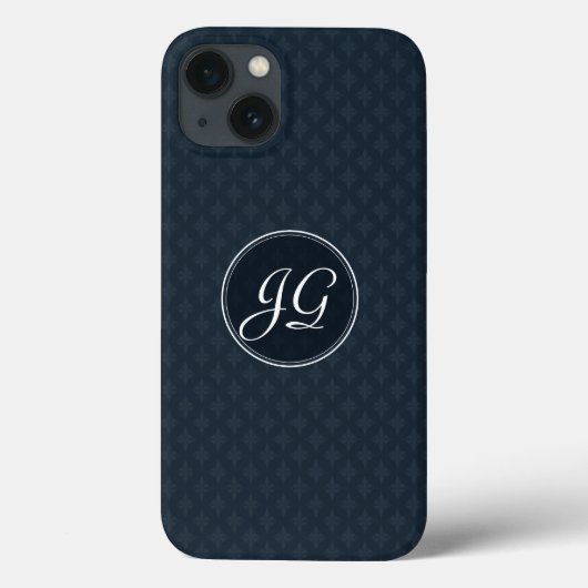 クラシックネイビー青パターカスタムンMonogram iphone 6 Case-Mate iPhoneケース (裏面)