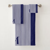 クラシックネイビ航海のーブルーラグジュアリー バスタオルセット (インサイチュ)