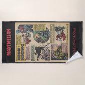 クラシックハウスオブホラーズ漫画ブックモンスターズ ビーチタオル (正面)