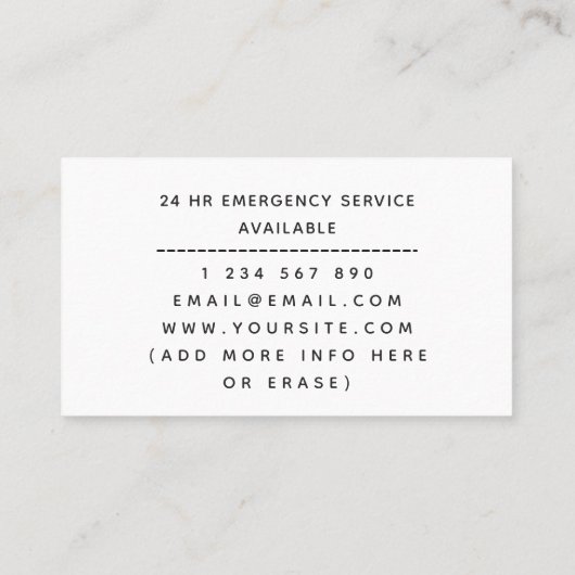 クラシックハウス鍵ロゴレジデンシャルロックスミスはっきりした 名刺 (裏面)