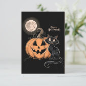 クラシックハッピーハローウィングリーティングカード#1 招待状 (スタンド正面)