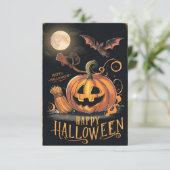 クラシックハッピーハローウィングリーティングカード#2 招待状 (スタンド正面)