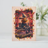 クラシックハッピーハローウィングリーティングカード#4 招待状 (スタンド正面)