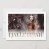 クラシックハレルヤ宗教的クリスマスフォトカード シーズンカード (正面)