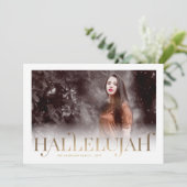 クラシックハレルヤ宗教的クリスマスフォトカード シーズンカード (スタンド正面)