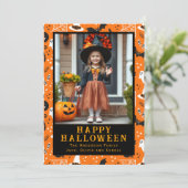 クラシックハロウィンかわいいカスタム写真 シーズンカード (スタンド正面)