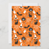 クラシックハロウィンかわいいカスタム写真 シーズンカード (裏面)