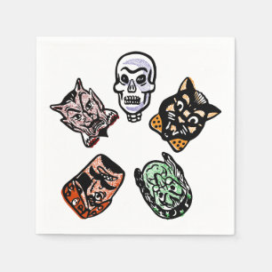 クラシックハロウィンキャラクター スタンダードカクテルナプキン