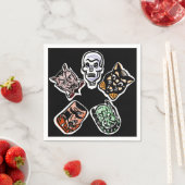 クラシックハロウィンキャラクター | ダーク スタンダードカクテルナプキン (インサイチュ)