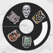 クラシックハロウィンキャラクター | ダーク ワイングラスタグ (正面)