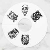 クラシックハロウィンキャラクター | ライト ワイングラスタグ (裏面)