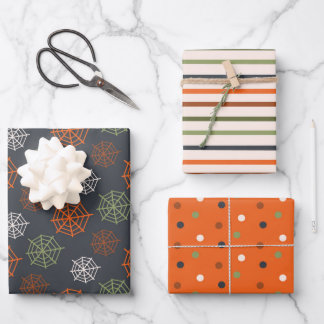 クラシックハロウィン模様 ラッピングペーパーシート