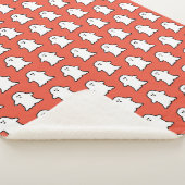 クラシックハロウィーンオレンジとホワイト幽霊 シェルパブランケット (3/4)