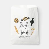 クラシックハロウィーンキャンディトリックまたはトリート フェイバーバッグ (正面)