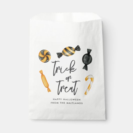 クラシックハロウィーンキャンディトリックまたはトリート フェイバーバッグ (正面)