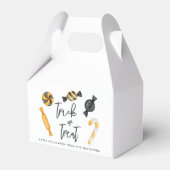 クラシックハロウィーンキャンディトリックまたはトリート フェイバーボックス (正面サイド)