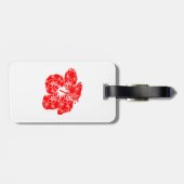 クラシックハワイハイビスカスフラワー ラゲッジタグ (裏面横)