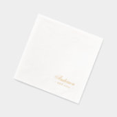 クラシックハンドスクリプトファ結婚ミリ名 箔ナプキン (左)