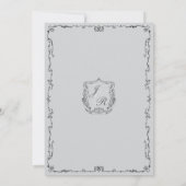 クラシックハンドドローカスタムドビーナマナーイラストレーション 招待状 (裏面)