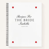 クラシックハートエレガントブライダルシャワーギフトレシピ ノートブック (正面)