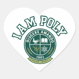 クラシックハートステッカーのI AM POLY ハートシール