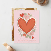 クラシックハートバレンタイン ノートカード (正面/裏面インサイチュ)