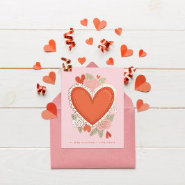 クラシックハートバレンタイン ノートカード