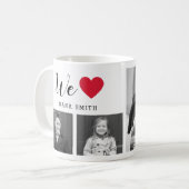 クラシックハート編集可能カラーカスタムフォトマググ コーヒーマグカップ (正面左)