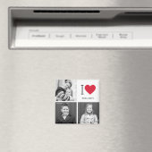 クラシックハート編集可能カラーカスタムフォトマグネット マグネット (インサイチュ (食洗機))