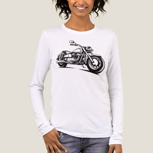 クラシックバイクのスケッチ トライブレンドTシャツ (正面)