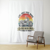 クラシックバイクもしくは自転車に乗る人クルーMotorcycle.jpg タペストリー (インサイチュ)
