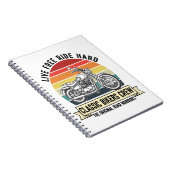 クラシックバイクもしくは自転車に乗る人クルーMotorcycle.jpg ノートブック (右側)