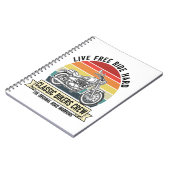 クラシックバイクもしくは自転車に乗る人クルーMotorcycle.jpg ノートブック (左側)