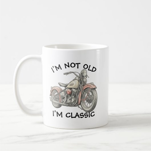 クラシックバイク好きな人に贈るバイカーズマグカップ コーヒーマグカップ (左)