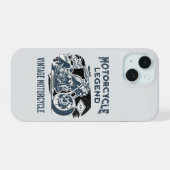 クラシックバイク レトロ ヴィンテージ iPhone 15ケース (裏面横)